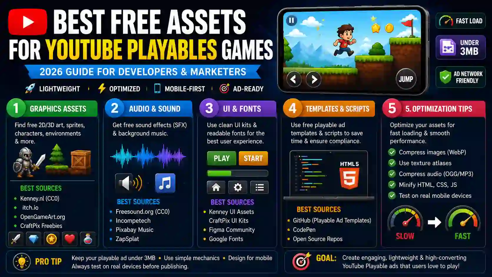 free assets for YouTube Playables