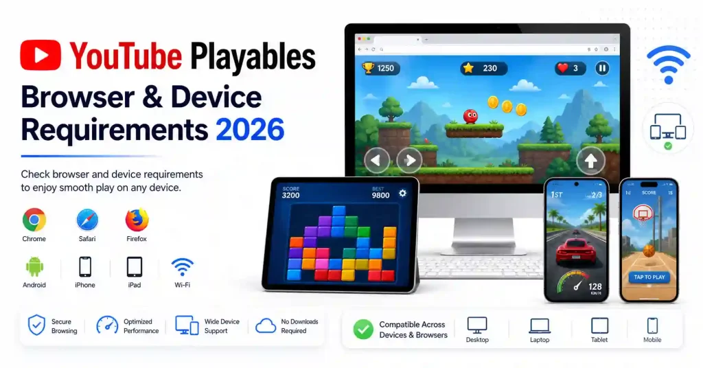 YouTube Playables Device Requirements 2026 1 YouTube Playables Browser and Device Requirements 2026
